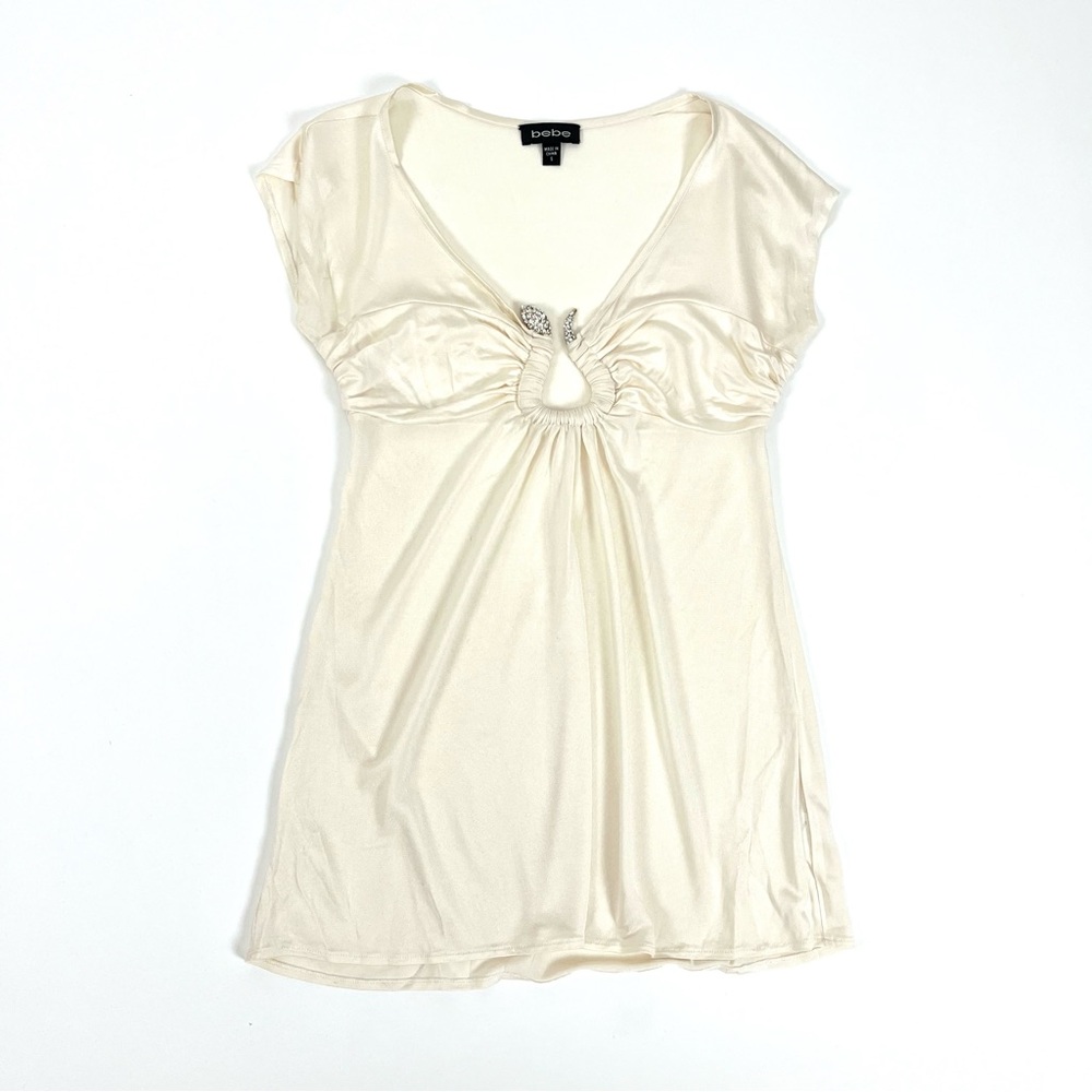 Silk Snake Neck Babydoll Top